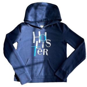 𝅺HOLLISTER hoodie navy blue with logo XS